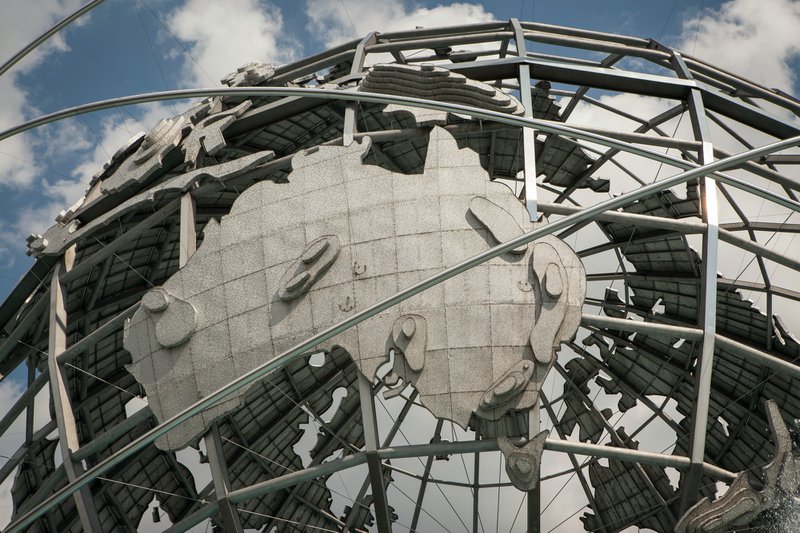 Unisphere sculpture close-up in New York